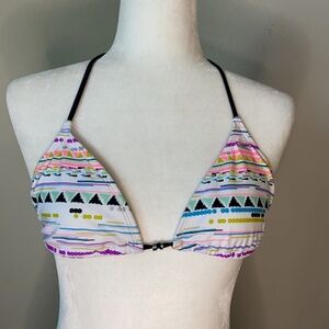 O’Neill Boho Bikini Top Aztec Print on White Large